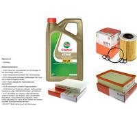Mahle Controllo Set 5L castrol edge 5W-30 C3 per Opel Mokka / Mokka x Scheda Di