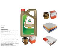 MAHLE Controllo Set 5L CASTROL EDGE 5W-30 C3 Per Saab 9-3 Kombi 1.9 TiD