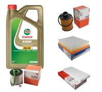 MAHLE Controllo Set 5L CASTROL EDGE 5W-30 C3 Per Saab 9-3 Kombi 1.9 TTiD