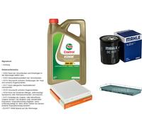 MAHLE Controllo Set 5L CASTROL EDGE 5W-30 C3 Per Subaru Outback 2.5I AWD