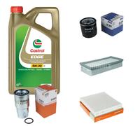 MAHLE Controllo Set 5L CASTROL EDGE 5W-30 C3 Per Toyota Yaris 1.4 D-4D