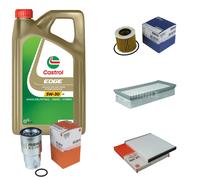 MAHLE Controllo Set 5L CASTROL EDGE 5W-30 C3 Per Toyota Yaris 1.4 D-4D