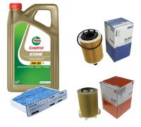 MAHLE Controllo Set 5L CASTROL EDGE 5W-30 C3 Per VW Caddy III Kasten 2.0 SDI