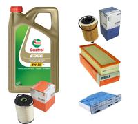 MAHLE Controllo Set 5L CASTROL EDGE 5W-30 C3 Per VW Golf V Variant 2.0 TDI
