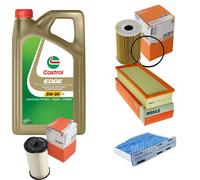MAHLE Controllo Set 5L CASTROL EDGE 5W-30 C3 Per VW Tiguan 2.0 TDI 4MOTION