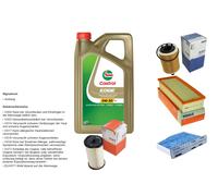 MAHLE Controllo set 5L CASTROL EDGE 5W-30 C3 per VW Tiguan 2.0 TDI 4motion