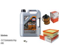 Mahle Controllo Set 5L Liqui Moly 5W-30 Top Tec 4200 per Fiat Doblo 1.6 Doppie