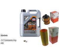 Mahle Controllo Set 5L Liqui Moly 5W-30 Top Tec 4200 per Fiat Idea 1.6 Doppie