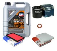 Mahle Controllo Set 5L Liqui Moly 5W-30 Top Tec 4200 per Nissan Tino Dennis