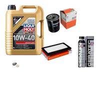 MAHLE Controllo Set 5L Liqui Moly Leichtlauf 10W-40 Per Hyundai Atos 1.0I
