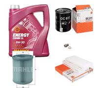 Mahle Controllo Set 5L Mannol 5W-30 Energy Combi Ll Per Honda Cr-V Ii 2.0