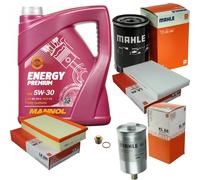 MAHLE Controllo Set 5L MANNOL 5W-30 Energy Premium Per Audi A6 2.6 2.8