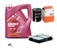 MAHLE Controllo Set 5L MANNOL 5W-30 Energy Premium Per Honda CRX III 1.6 ESi