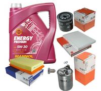 MAHLE Controllo Set 5L MANNOL 5W-30 Energy Premium Per VW Polo 64 1.9 D