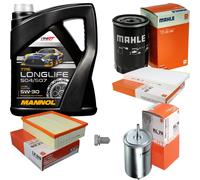 MAHLE Controllo Set 5L MANNOL 5W-30 LONGLIFE Per Audi A4 2.0 1.6 Seat Exeo