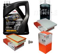 MAHLE Controllo Set 5L MANNOL 5W-30 LONGLIFE Per Audi A6 2.0 Anno 94-97