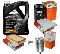 MAHLE Controllo Set 5L MANNOL 5W-30 LONGLIFE Per Audi A6 2.8 Anno 94-97