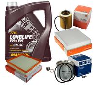 MAHLE Controllo Set 5L MANNOL 5W-30 LONGLIFE Per BMW 1Er 118I Bj.15-20