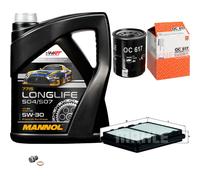 MAHLE Controllo Set 5L MANNOL 5W-30 LONGLIFE Per Honda CRX III 1.6 ESi 1.6i