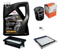 MAHLE Controllo Set 5L MANNOL 5W-30 LONGLIFE Per Hyundai I10 1.2