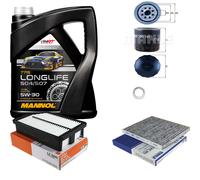 MAHLE Controllo Set 5L MANNOL 5W-30 LONGLIFE Per Hyundai I40 CW 1.6 GDi 2.0