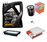 MAHLE Controllo Set 5L MANNOL 5W-30 LONGLIFE Per Suzuki SX4 1.6 VVT 1.5