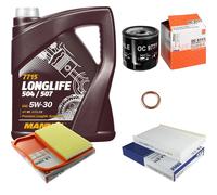 MAHLE Controllo Set 5L MANNOL 5W-30 LONGLIFE Per VW UP 1.0 Anno 11-20