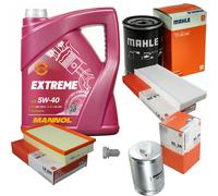 MAHLE Controllo Set 5L MANNOL 5W-40 EXTREME Per Audi Cabriolet 2.6 2.0 E 2.8