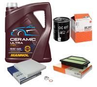 MAHLE Controllo Set 5L MANNOL 5W-40 per Honda CR-V III 2.0i-VTEC 4WD