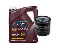 MAHLE Controllo Set 5L MANNOL Ceramic 5W-30 Per Austin Mini Metro Opel