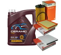 MAHLE Controllo Set 5L MANNOL Ceramic 5W-30 Per Opel Zafira B 1.6 1.8 Astra