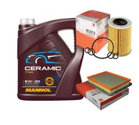 MAHLE Controllo Set 5L MANNOL Ceramic 5W-30 Per Opel Zafira B 1.7 CDTi Astra
