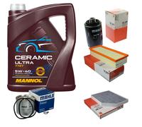 MAHLE Controllo Set 5L MANNOL Ceramic 5W-40 Adatto Per Audi A5 1.8 TFSI