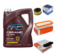 MAHLE Controllo Set 5L MANNOL Ceramic 5W-40 Adatto Per Dacia Duster