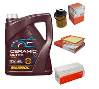 MAHLE Controllo Set 5L MANNOL Ceramic 5W-40 Per Citroën Berlingo Kasten 1.6