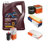MAHLE Controllo Set 5L MANNOL Ceramic 5W-40 Per Renault Twingo I 1.2 16V