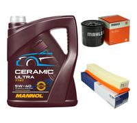MAHLE Controllo Set 5L MANNOL Ceramic 5W-40 Per Renault Twingo II 1.2 16V
