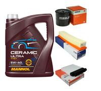 MAHLE Controllo Set 5L MANNOL Ceramic 5W-40 Per Renault Twingo II 1.2 16V
