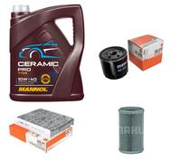 MAHLE Controllo Set 5L MANNOL Ceramic Pro 10W-40 Per Alfa Romeo 156 932