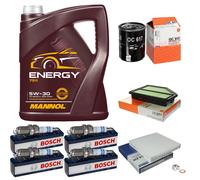MAHLE Controllo Set 5L MANNOL Energy 5W-30 per Honda CR-V III 2.0i-VTEC 4WD