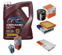 Mahle Controllo Set 5L mannol IN Ceramica 5W-40 per Opel Corsa B 1.4i 1.2i