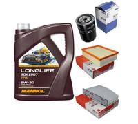 MAHLE Controllo Set 5L MANNOL LONGLIFE 504/507 5W-30 Per Audi A4 Avant 8E5