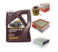 MAHLE Controllo Set 5L MANNOL LONGLIFE 504/507 5W-30 Per BMW 3 Gran Turismo