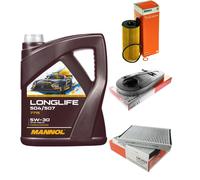 Mahle Controllo Set 5L mannol Longlife 504/507 5W-30 per BMW 5er F10 520d