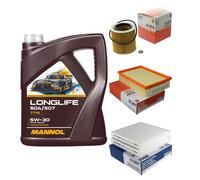 MAHLE Controllo Set 5L MANNOL LONGLIFE 504/507 5W-30 Per BMW X3 F25