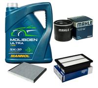 MAHLE Controllo Set 5L MANNOL MOLIBDENE ULTRA 5W-30 Per Hyundai I20 Active