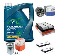MAHLE Controllo Set 5L MANNOL MOLIBDENO ULTRA 5W-30 Per MAZDA 5 2.0 CD
