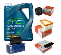 MAHLE Controllo Set 5L MANNOL MOLIBDENO ULTRA 5W-30 Per Renault Logan I 1.6
