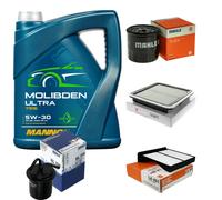 MAHLE Controllo Set 5L MANNOL MOLIBDENO ULTRA 5W-30 Per Subaru Forester 2.5