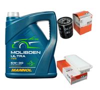 MAHLE Controllo Set 5L MANNOL MOLIBDENO ULTRA 5W-30 Per Toyota Dyna 100